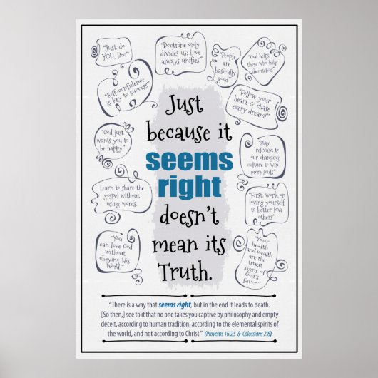 "Anscheinend richtig" Poster Print ("24 x 36", Sem (Vorne)