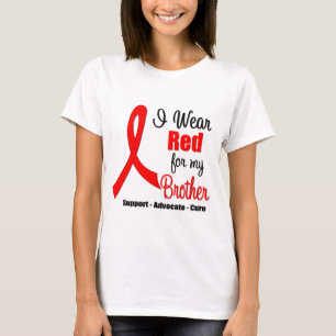Anschlag-Bewusstsein - rotes Band (Bruder) T-Shirt