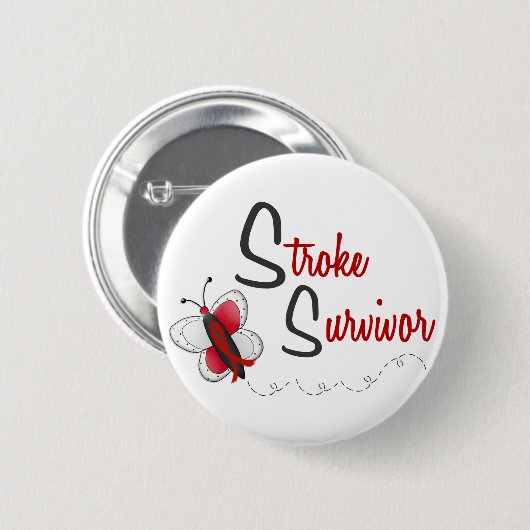 Anschlag-Überlebender SCHMETTERLINGS-REIHE 2 Button (Vorne & Hinten)