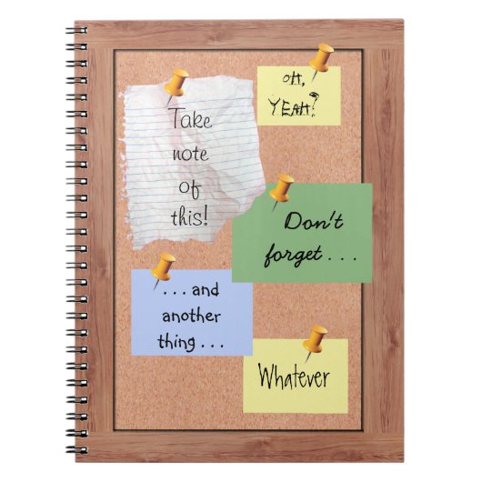 Anschlagbrett mit kundengerechten Notizen Notizblock (Vorderseite)