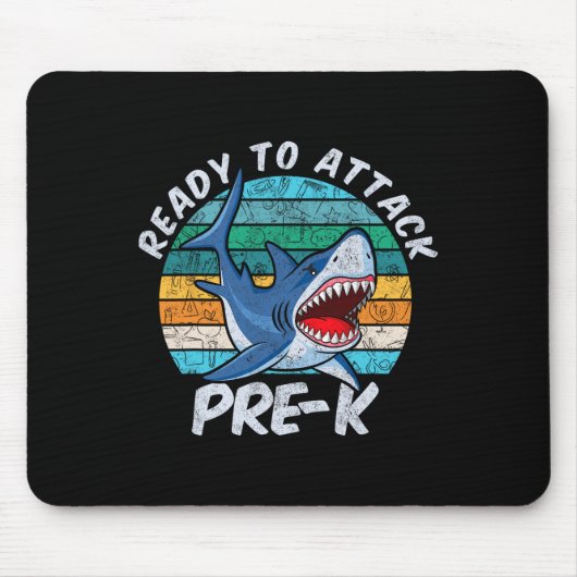 Anschläge auf vorschulischen Hai Mousepad (Vorne)