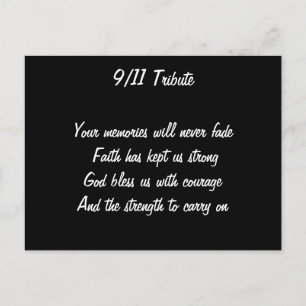 Anschläge vom 11. September Postkarte