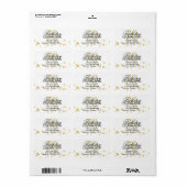 Anschrift 70. Geburtstag Gold Foil Glitzer Lights Adressaufkleber (Vorne)