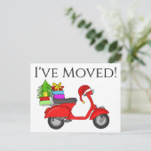 Anschrift Ankündigung Classic Christmas Scooter Postkarte (Stehend Vorderseite)
