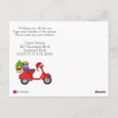 Anschrift Ankündigung Classic Christmas Scooter Postkarte (Rückseite)