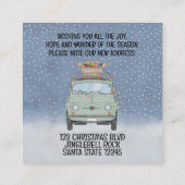 Anschrift Ankündigung Fiat 500 mit Weihnachtslicht Begleitkarte (Rückseite)