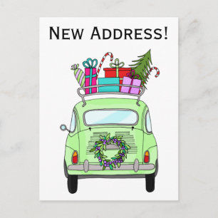 Anschrift Ankündigung Fiat 500 Weihnachtsgeschenke Postkarte