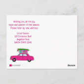 Anschrift Ankündigung Lila Weihnachtsgeschenke für Postkarte (Rückseite)