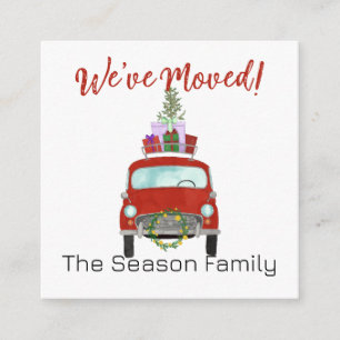 Anschrift Ankündigung Red Car mit Weihnachtsgesche Begleitkarte