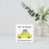 Anschrift Ankündigung Retro Fiat 500 Weihnachten Begleitkarte (Stehend Vorderseite)