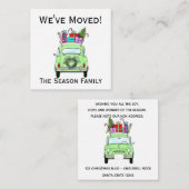 Anschrift Ankündigung Retro Fiat Weihnachtsgeschen Begleitkarte (Vorne/Hinten)