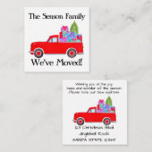 Anschrift Ankündigung Retro Lieferwagen Weihnachte Begleitkarte (Vorne/Hinten)