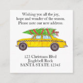 Anschrift Ankündigung Yellow Cab Weihnachtsbaum Begleitkarte (Rückseite)