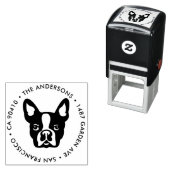Anschrift Briefmarke, Bulldogin-Briefmarke Permastempel (Beispiel)