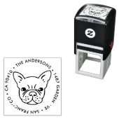 Anschrift Briefmarke, Bulldogin-Briefmarke Permastempel (Beispiel)