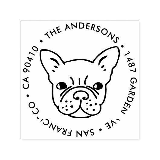 Anschrift Briefmarke, Bulldogin-Briefmarke Permastempel (Design)