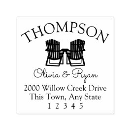 Anschrift der Adirondack-Stühle Permastempel