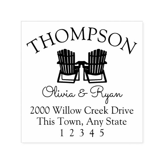 Anschrift der Adirondack-Stühle Permastempel (Design)