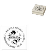 Anschrift der Familie japanischer Koi Fish Gummistempel (Stempel)