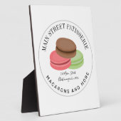 Anschrift der französischen Macarons Food Business Fotoplatte (Seite)