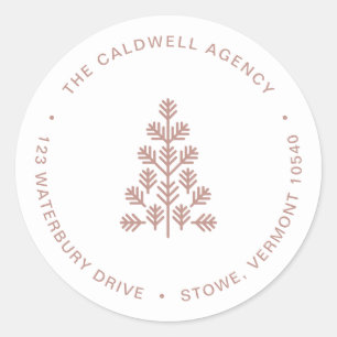 Anschrift der Rose Business Corporate Holiday Dust Runder Aufkleber