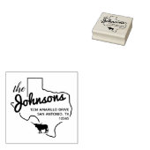 Anschrift der Texas Longhorn Silhouette Gummistempel (Stempel)