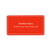 Anschrift der WeihnachtRed White Handwriting Templ Adressaufkleber (Vorne)