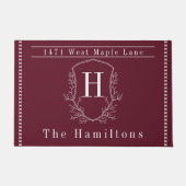 Anschrift der Weinfamilie Bordeaux Fußmatte (Vorderseite)