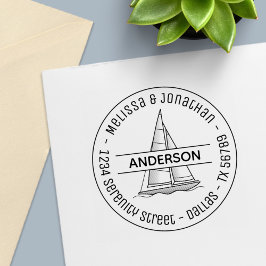 Anschrift der Yacht-Runde-Familie für Nautic Sailb Permastempel