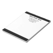 Anschrift des Arztes Telefonnummer schwarze Grenze Notizblock (Rotiert)