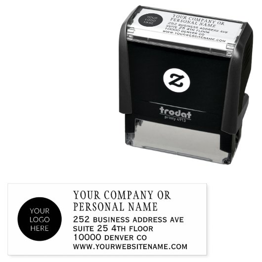 Anschrift des Firmennamens Permastempel (Beispiel)