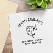 Anschrift des Fischfangs und des Fangbügels Gummistempel