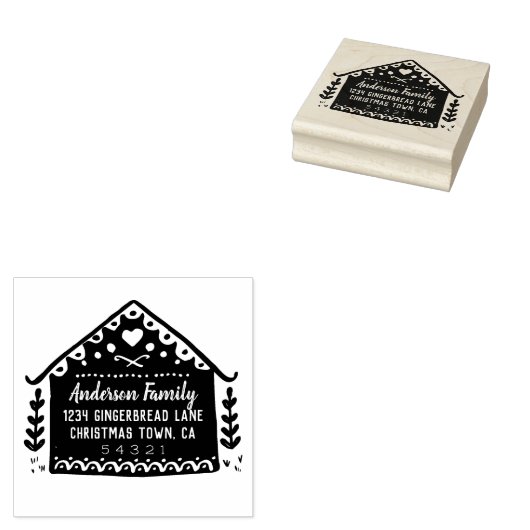 Anschrift des Gingerbread House Gummistempel (Stempel)