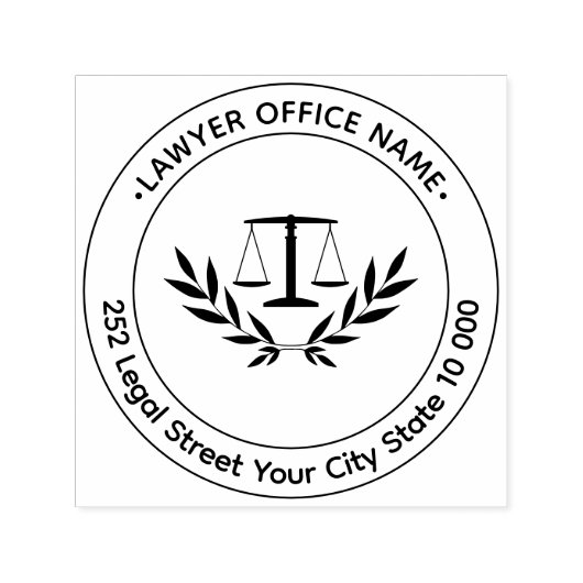 Anschrift des individuellen Namens des Rechtsanwal Permastempel (Design)