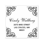 Anschrift des Ornamentengrenzwertes Individuelle N Permastempel (Design)