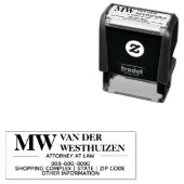 Anschrift des Rechtsanwalts Monogramm Anwalt klein Permastempel (Beispiel)