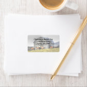 Anschrift des rustikalen Stallgebäudes und der Pfe Adressaufkleber (Insitu)