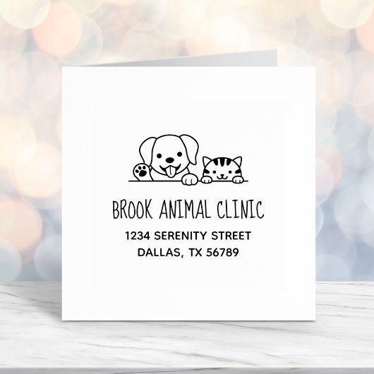 Anschrift des Tierarztes Permastempel