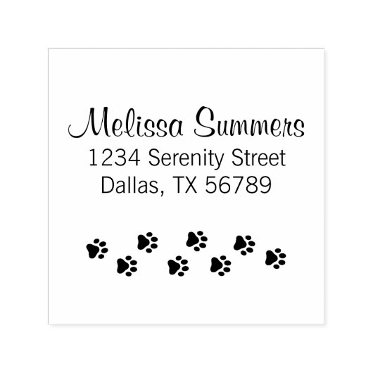 Anschrift des Tierpaws - Katzen-Hund-Tier Permastempel (Design)
