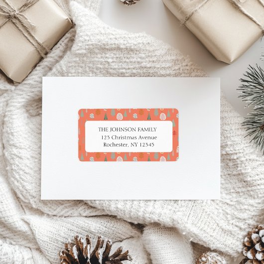 Anschrift des Weihnachtsbaumes Adressaufkleber