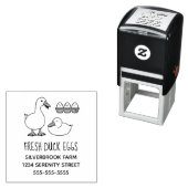 Anschrift des Zuchtbetriebs "frische Enten" 2 Permastempel (Beispiel)