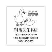 Anschrift des Zuchtbetriebs "frische Enten" 2 Permastempel (Design)