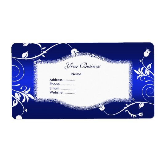 Anschrift Floral Blue White (Vorne)