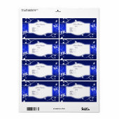 Anschrift Floral Blue White (Vorne)