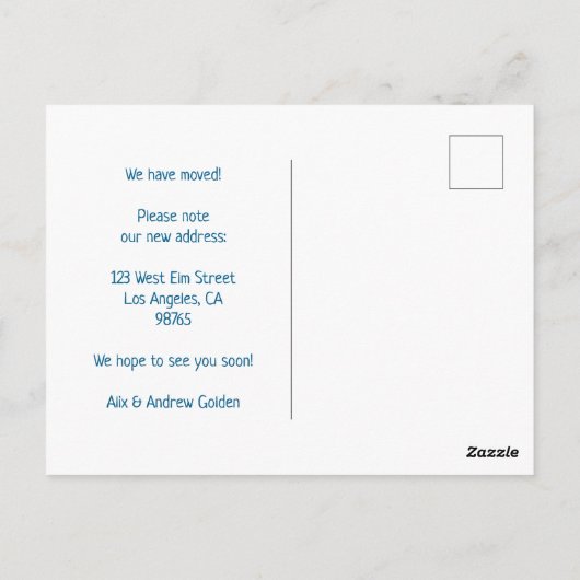 Anschrift für bewegliche Ankündigungen farbenfrohe (Rückseite)