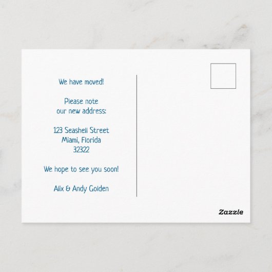 Anschrift für bewegliche Ankündigungen farbenfrohe (Rückseite)