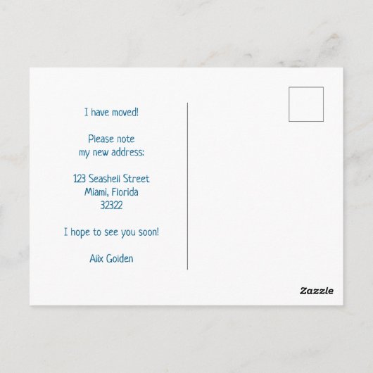 Anschrift für bewegliche Ankündigungen farbenfrohe (Rückseite)