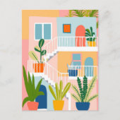 Anschrift für die Ankündigung der Bewegung farbenf Postkarte (Vorderseite)