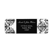 Anschrift für schwarz-weiß-Damast (Vorne)