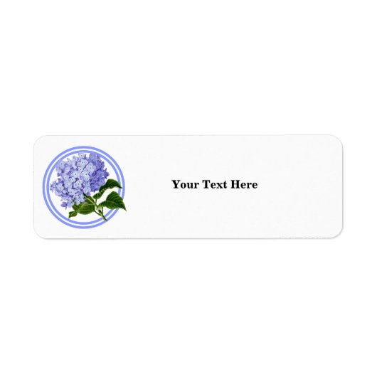 Anschrift Labels-Blue Hydrangea (Vorne)